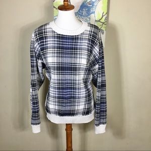 Tommy Hilfiger Vintage Blue Plaid Sweater